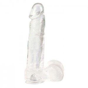 Fallo in Jelly Dong W/Suction Cup Clear 8 Inch