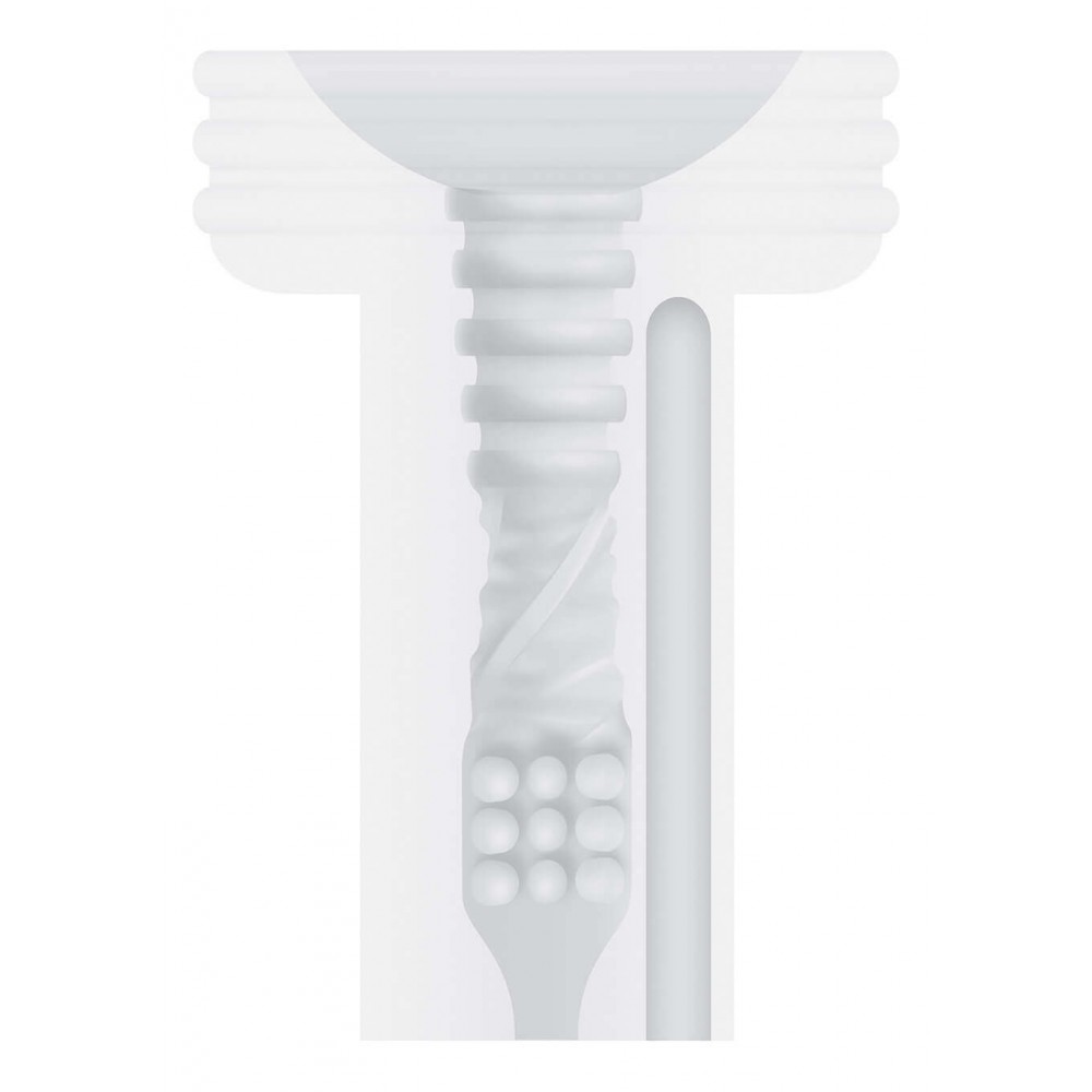 Masturbatore con mini vibratore VIBRATING PERFECT STROKE