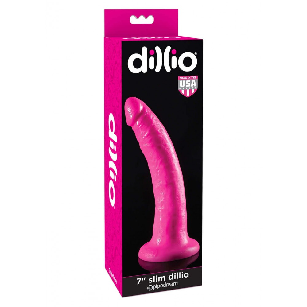 Dildo Realistico DILDO 7 INCH SLIM PINK