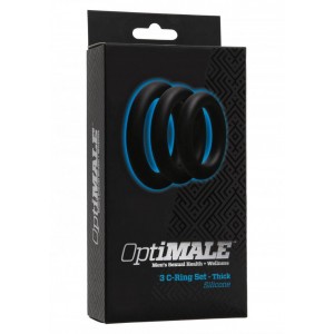 Kit di 3 Anelli OptiMALE 3 C-Ring Set Thick Nero
