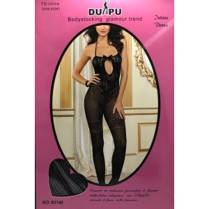 TUTA SEXY CATSUIT DI RETE PICCOLA CON RICAMI  MISURA UNICA