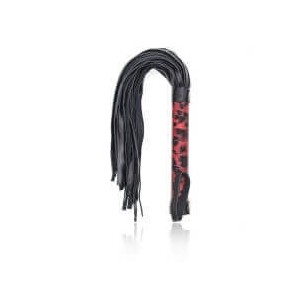 FRUSTA NER CON MANICO LEOPARDATO ROSSO