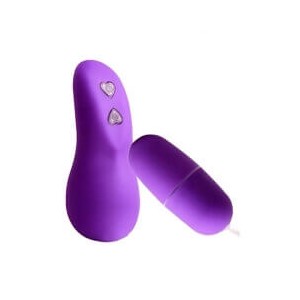 Ovetto Vibrante  Wireless Rosa Cuore 10 Funzioni