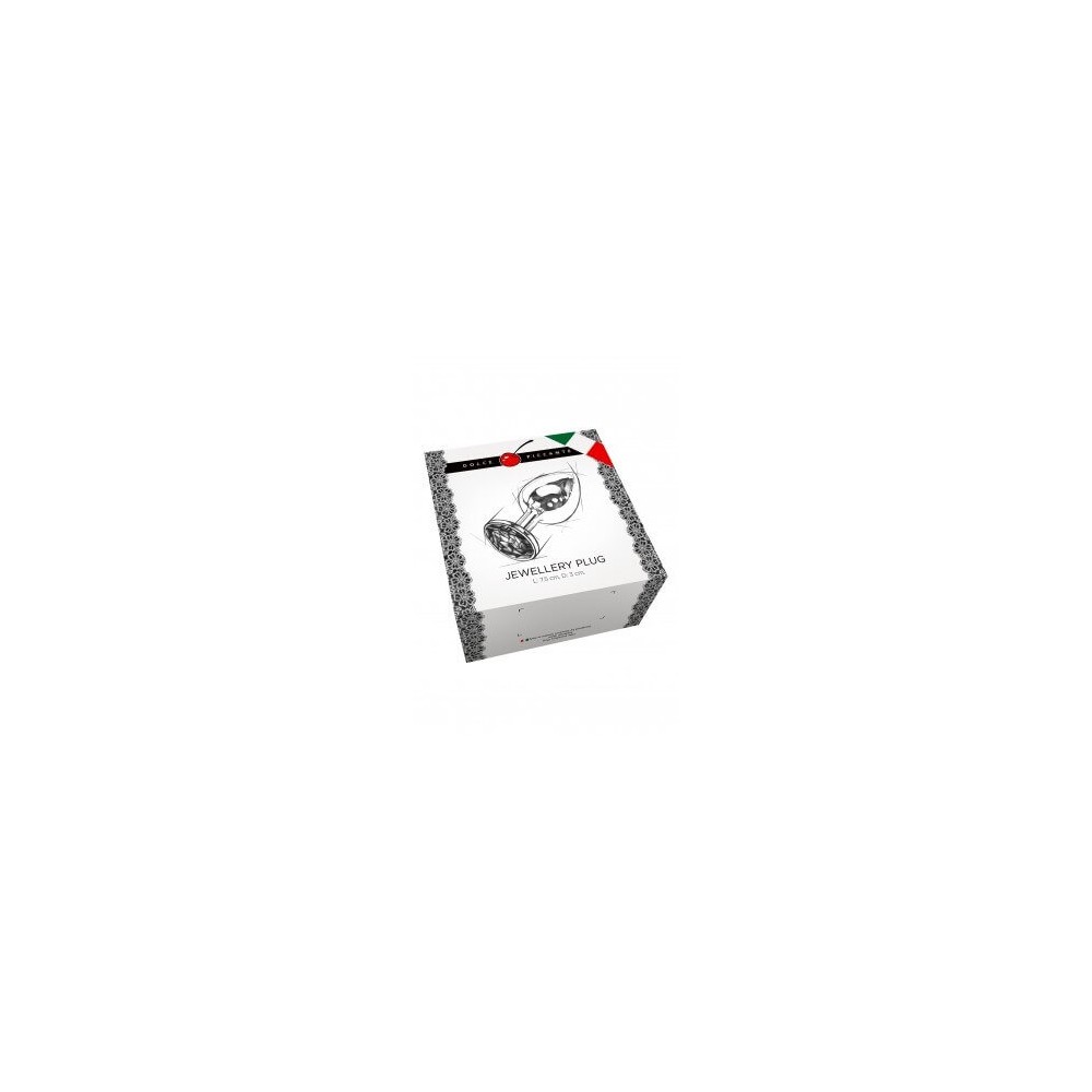 Plug anal argento small rigato 7,5 cm