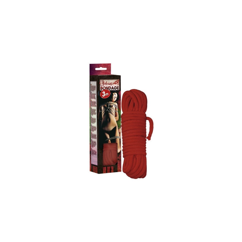 Fune di cotone rossa 3 m