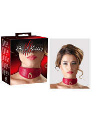 Collare rosso Halsfessel Bad Kitty